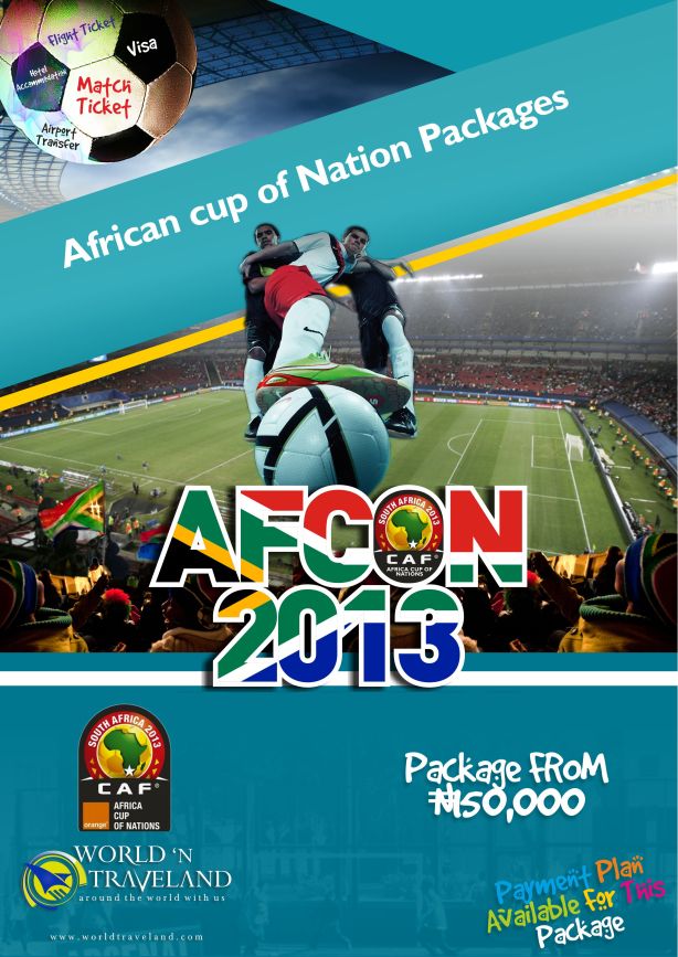 3 NIGHTS AFCON PACKAGE TO SOUTH AFRICA FOR JUST N150,000